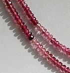 16 inch strand Pink Tourmaline Gemstone  Faceted Rondelles