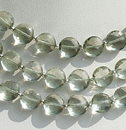 wholesale Green Amethyst Gemstone  Coin Beads