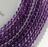 Amethyst Gemstone Beads  Faceted Rounds