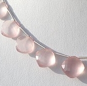 Rose Quartz Gemstone Cushion Beads