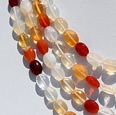 16 inch strand Mexican Fire Opal  Gemstone  Oval Faceted