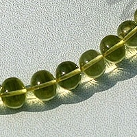 16 inch strand Lemon Quartz  Plain Beads