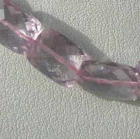 8 inch strand Pink Amethyst  Faceted Rectangles