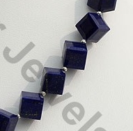 Lapis Gemstone Faceted Cube