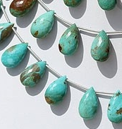 Turquoise Gemstone Flat Pear Briolette