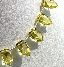 aaa Lemon quartz pentagon shape beads