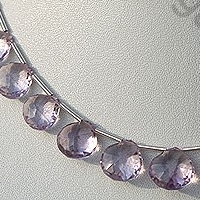 wholesale Pink Amethyst  Concave Cut Faceted Heart