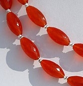 8 inch strand Carnelian Gemstone Fancy Beads