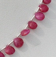 Pink Sapphire Gemstone  Heart Briolette