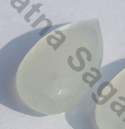 White Moonstone Half Drilled Gemstones