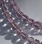 8 inch strand Pink Amethyst Faceted Cube