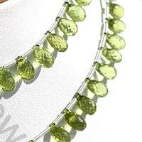 Peridot Gemstone Beads  Tear Drops Briolette