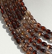 16 inch strand Brown Zircon Gemstone Oval Faceted