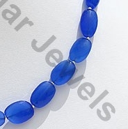 Navy Blue Chalcedony Faceted Nugget