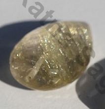 Golden Rutilated Quartz Half Drilled Gemstones