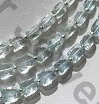 Aquamarine Gemstone  Faceted Rectangles