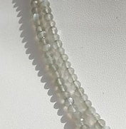 16 inch strand Grey Moonstone  Faceted Rondelle