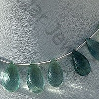 8 inch strand Fluorite Gemstone Beads  Tear Drops Briolette