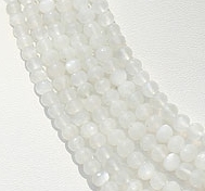 White Moonstone Faceted Rondelle