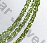 Peridot Gemstone Beads  Oval Faceted