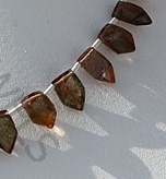 Andalusite Gemstone pentagon Beads