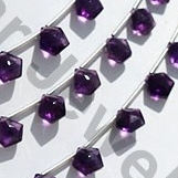 Amethyst Gemstone Polygon Diamond Cut