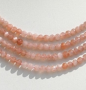 Pink Moonstone Faceted Rondelles 