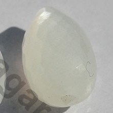 White Moonstone Half Drilled Gemstone