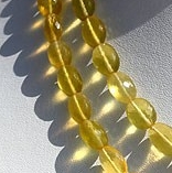 16 inch strand Yellow Opal Oval Faceted