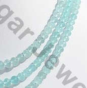 Sea Blue Chalcedony Faceted Rondelle