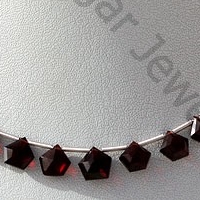 Garnet Gemstone Polygon Diamond Cut