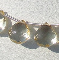 8 inch strand Scapolite Gemstone Heart Briolette