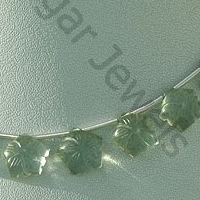 Green Amethyst Gemstone Flower Beads
