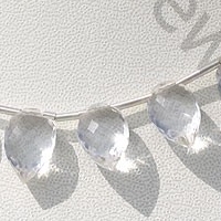 8 inch strand Crystal Gemstone Conch Briolette