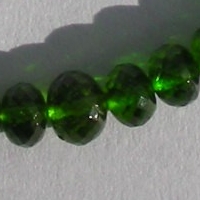 Chrome Diopside  Faceted Rondelle