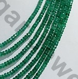 Emerald Gemstone Beads  Faceted Rondelle