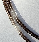 16 inch strand Smoky Quartz Gemstone  Faceted Rondelle
