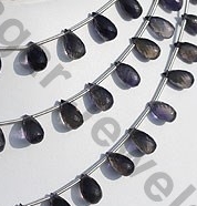 Iolite Gemstone Beads Tear Drops Briolette