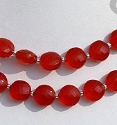 wholesale Carnelian Gemstone Faceted Coin