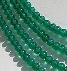 16 inch strand Green Onyx  Plain Beads