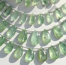 wholesale Green Kyanite Flat Pear Briolette