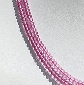 8 inch strand Pink Topaz Gemstone Faceted Rondelles