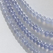 Chalcedony Gemstone Faceted Rondelles