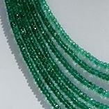 16 inch strand Emerald Gemstone Beads  Faceted Rondelle