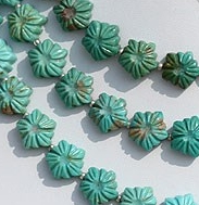 Turquoise Gemstone Flower Beads