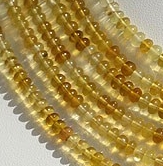 16 inch strand Yellow Opal Plain Beads