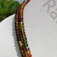16 inch strand Tourmaline Gemstone Beads  Faceted Rondelle

