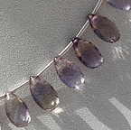 Ametrine Gemstone Beads  Flat Pear Briolette
