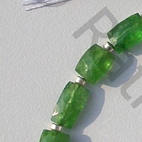 Tsavorite Gemstone Faceted Rectangle Beads
