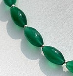 Green Onyx Gemstone Dholki Beads